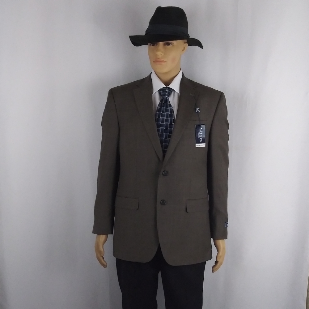 Chaps gray twill sport jacket men's size 40R